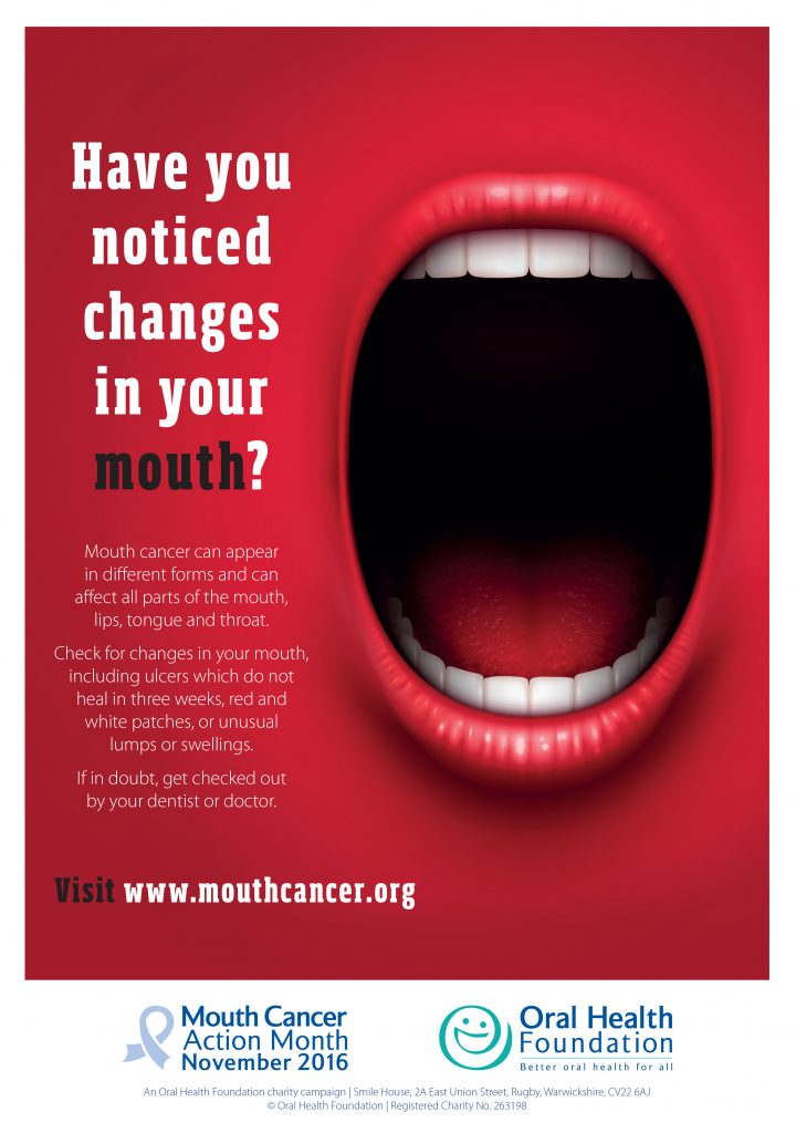 Mouth Cancer Action Month 2016 Has Arrived